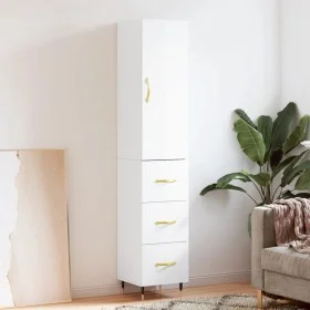 High glossy white plywood sideboard 34.5x34x180 cm by vidaXL, Sideboards - Ref: Foro24-3198835, Price: 117,65 €, Discount: %