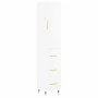 Aparador alto madera contrachapada blanco brillo 34,5x34x180 cm de vidaXL, Aparadores - Ref: Foro24-3198835, Precio: 117,55 €...