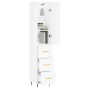 Aparador alto madera contrachapada blanco brillo 34,5x34x180 cm de vidaXL, Aparadores - Ref: Foro24-3198835, Precio: 118,99 €...