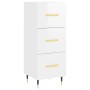 Hochglänzendes Sideboard aus weißem Sperrholz, 34,5 x 34 x 180 cm von vidaXL, Sideboards - Ref: Foro24-3198835, Preis: 118,99...