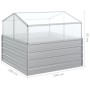 Blumenbeet mit silbernem Gewächshaus 100x100x85 cm von vidaXL, Töpfe und Pflanzgefäße - Ref: Foro24-316882, Preis: 101,85 €, ...