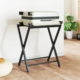 Luggage rack black bamboo 68.5x38x58 cm by vidaXL, Luggage racks and suitcase holders - Ref: Foro24-356368, Price: 25,70 €, D...