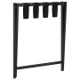 Soporte para maletas bambú negro 68,5x38x58 cm