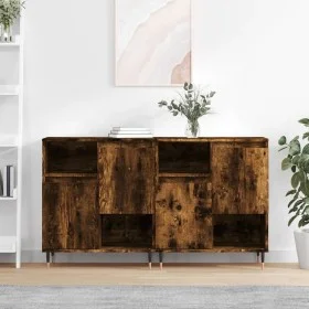 Display cabinets 2 pieces plywood smoked oak by vidaXL, Sideboards - Ref: Foro24-3190122, Price: 123,35 €, Discount: %