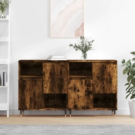 2-teilige Sideboards geräuchertes Eichensperrholz von vidaXL, Sideboards - Ref: Foro24-3190122, Preis: 123,35 €, Rabatt: %