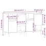 2-teilige Sideboards geräuchertes Eichensperrholz von vidaXL, Sideboards - Ref: Foro24-3190122, Preis: 123,35 €, Rabatt: %