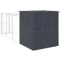 Caseta de perros con corral acero galvanizado 165x455x181 cm de vidaXL, Casetas para perros - Ref: Foro24-3189099, Precio: 50...