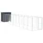 Caseta perros con corral acero galvanizado gris 165x1067x181 cm de vidaXL, Casetas para perros - Ref: Foro24-3189102, Precio:...