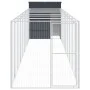 Caseta perros con corral acero galvanizado gris 165x1067x181 cm de vidaXL, Casetas para perros - Ref: Foro24-3189102, Precio:...