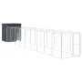 Caseta perros con corral acero galvanizado gris 165x1067x181 cm de vidaXL, Casetas para perros - Ref: Foro24-3189102, Precio:...