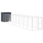 Hundehütte mit Gehege verzinkter Stahl grau 165x1067x181 cm von vidaXL, Hundehütten - Ref: Foro24-3189102, Preis: 841,46 €, R...