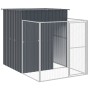 Hundehütte mit Gehege verzinkter Stahl grau 165x1067x181 cm von vidaXL, Hundehütten - Ref: Foro24-3189102, Preis: 841,46 €, R...