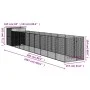 Caseta perros con corral acero galvanizado gris 165x1067x181 cm de vidaXL, Casetas para perros - Ref: Foro24-3189102, Precio:...