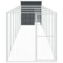 Hundehütte mit Corral grau verzinktem Stahl 165x863x181 cm von vidaXL, Hundehütten - Ref: Foro24-3189101, Preis: 683,83 €, Ra...