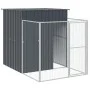 Hundehütte mit Corral grau verzinktem Stahl 165x863x181 cm von vidaXL, Hundehütten - Ref: Foro24-3189101, Preis: 683,83 €, Ra...