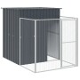 Hundehütte mit Corral grau verzinktem Stahl 165x863x181 cm von vidaXL, Hundehütten - Ref: Foro24-3189101, Preis: 697,42 €, Ra...