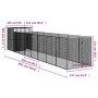 Dog house with corral gray galvanized steel 165x863x181 cm by vidaXL, Dog kennels - Ref: Foro24-3189101, Price: 683,83 €, Dis...