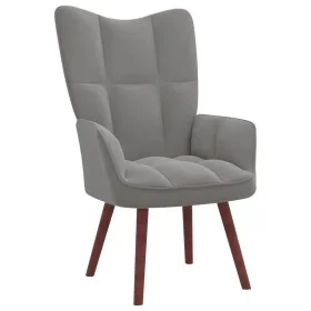 Sillón de relax de terciopelo gris claro de vidaXL, Sillones - Ref: Foro24-328051, Precio: 112,86 €, Descuento: %