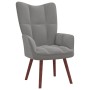Hellgrauer Samt-Entspannungssessel von vidaXL, Sessel - Ref: Foro24-328051, Preis: 107,58 €, Rabatt: %