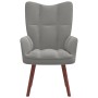 Hellgrauer Samt-Entspannungssessel von vidaXL, Sessel - Ref: Foro24-328051, Preis: 107,58 €, Rabatt: %