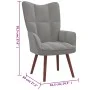 Light Gray Velvet Relaxation Armchair by vidaXL, Armchairs - Ref: Foro24-328051, Price: 112,86 €, Discount: %