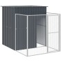 Hundehütte mit Corral grau verzinktem Stahl 165x1271x181 cm von vidaXL, Hundehütten - Ref: Foro24-3189103, Preis: 933,88 €, R...