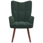 Sillón de relax de terciopelo verde oscuro de vidaXL, Sillones - Ref: Foro24-328053, Precio: 107,07 €, Descuento: %
