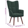 Sillón de relax de terciopelo verde oscuro de vidaXL, Sillones - Ref: Foro24-328053, Precio: 107,07 €, Descuento: %