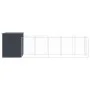 Dog kennel with galvanized steel gray enclosure 165x659x181 cm by vidaXL, Dog kennels - Ref: Foro24-3189100, Price: 594,68 €,...