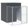 Hundehütte mit Gehege verzinkter Stahl grau 165x659x181 cm von vidaXL, Hundehütten - Ref: Foro24-3189100, Preis: 606,36 €, Ra...