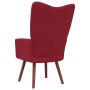 Sillón de relax de terciopelo rojo vino tinto