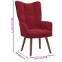 Red Wine Red Velvet Relaxation Armchair by vidaXL, Armchairs - Ref: Foro24-328056, Price: 130,67 €, Discount: %