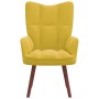 Sillón de relax de terciopelo amarillo mostaza de vidaXL, Sillones - Ref: Foro24-328058, Precio: 98,00 €, Descuento: %