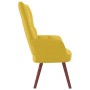Sillón de relax de terciopelo amarillo mostaza de vidaXL, Sillones - Ref: Foro24-328058, Precio: 98,00 €, Descuento: %