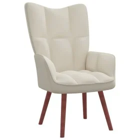 Relaxsessel aus cremeweißem Samt von vidaXL, Sessel - Ref: Foro24-328060, Preis: 128,36 €, Rabatt: %