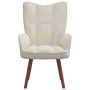 Cream white velvet recliner by vidaXL, Armchairs - Ref: Foro24-328060, Price: 124,88 €, Discount: %