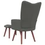 Entspannungssessel mit dunkelgrauem Samthocker von vidaXL, Sessel - Ref: Foro24-328063, Preis: 125,56 €, Rabatt: %