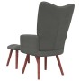 Relaxation armchair with dark gray velvet stool by vidaXL, Armchairs - Ref: Foro24-328063, Price: 128,04 €, Discount: %