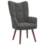 Relaxation armchair with dark gray velvet stool by vidaXL, Armchairs - Ref: Foro24-328063, Price: 128,04 €, Discount: %