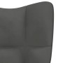 Relaxation armchair with dark gray velvet stool by vidaXL, Armchairs - Ref: Foro24-328063, Price: 128,04 €, Discount: %