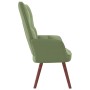 Sillón de relax de terciopelo verde claro