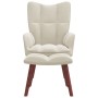Entspannungssessel mit cremeweißem Samthocker von vidaXL, Sessel - Ref: Foro24-328071, Preis: 169,09 €, Rabatt: %