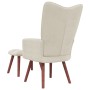 Entspannungssessel mit cremeweißem Samthocker von vidaXL, Sessel - Ref: Foro24-328071, Preis: 169,09 €, Rabatt: %