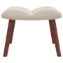 Entspannungssessel mit cremeweißem Samthocker von vidaXL, Sessel - Ref: Foro24-328071, Preis: 169,09 €, Rabatt: %