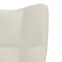 Sillón de relax con taburete terciopelo blanco crema de vidaXL, Sillones - Ref: Foro24-328071, Precio: 158,96 €, Descuento: %