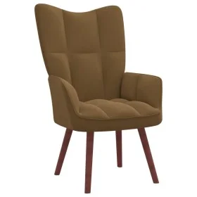 Brauner Samt-Entspannungssessel von vidaXL, Sessel - Ref: Foro24-328059, Preis: 122,97 €, Rabatt: %