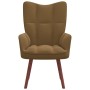 Brauner Samt-Entspannungssessel von vidaXL, Sessel - Ref: Foro24-328059, Preis: 116,11 €, Rabatt: %
