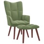 Entspannungssessel mit hellgrünem Samthocker von vidaXL, Sessel - Ref: Foro24-328065, Preis: 128,90 €, Rabatt: %