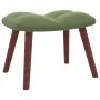 Sillón de relax con taburete de terciopelo verde claro de vidaXL, Sillones - Ref: Foro24-328065, Precio: 124,73 €, Descuento: %