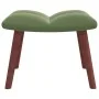 Sillón de relax con taburete de terciopelo verde claro de vidaXL, Sillones - Ref: Foro24-328065, Precio: 124,73 €, Descuento: %